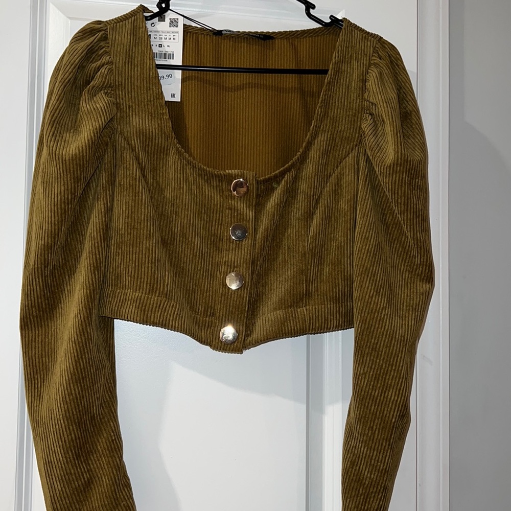 ZARA CORD CROP TOP